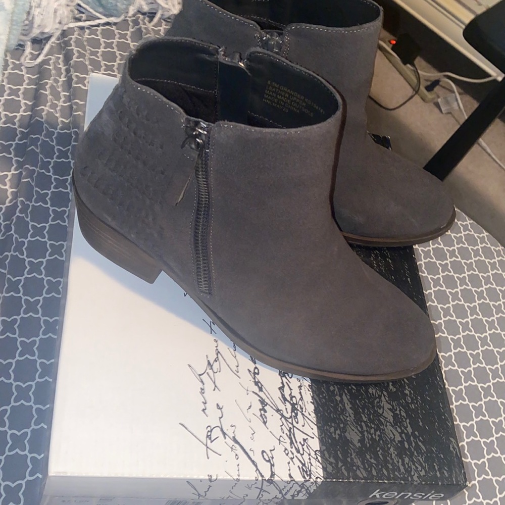 Dark grayish ankle boots, size 8.5, only wore once